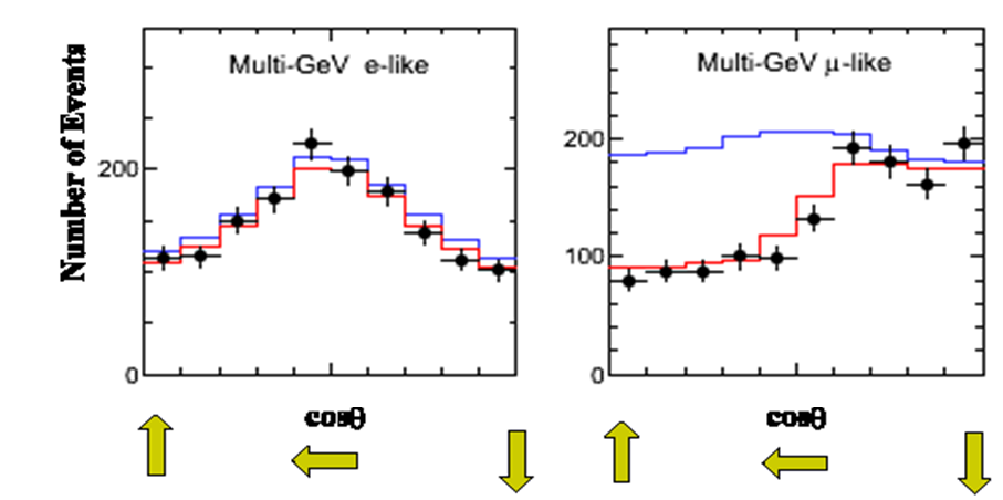 zenith angle distribution of atmospheric neutrinos