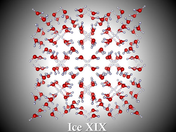 低温高圧下で新しい氷の相（氷XIX）を発見